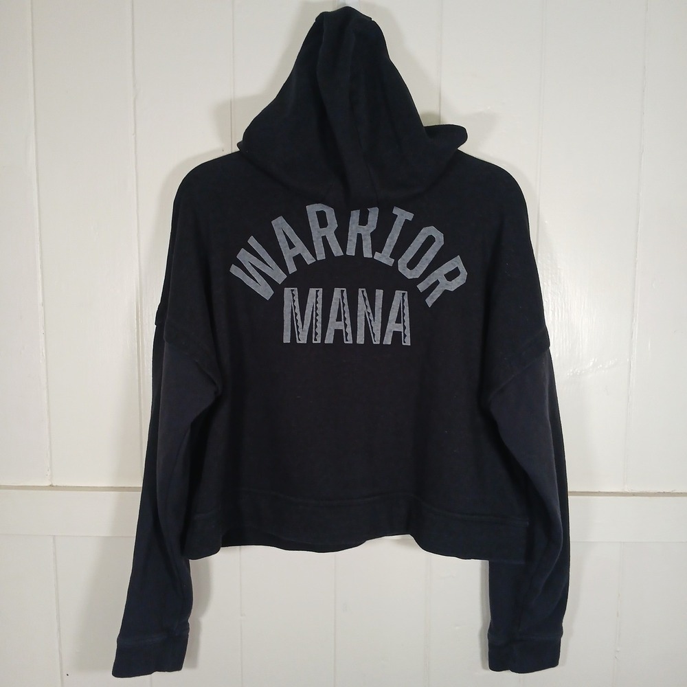 Under Armour Project Rock Warrior Mana Black Cropped‎ Quarter Zip Hoodie 1351807